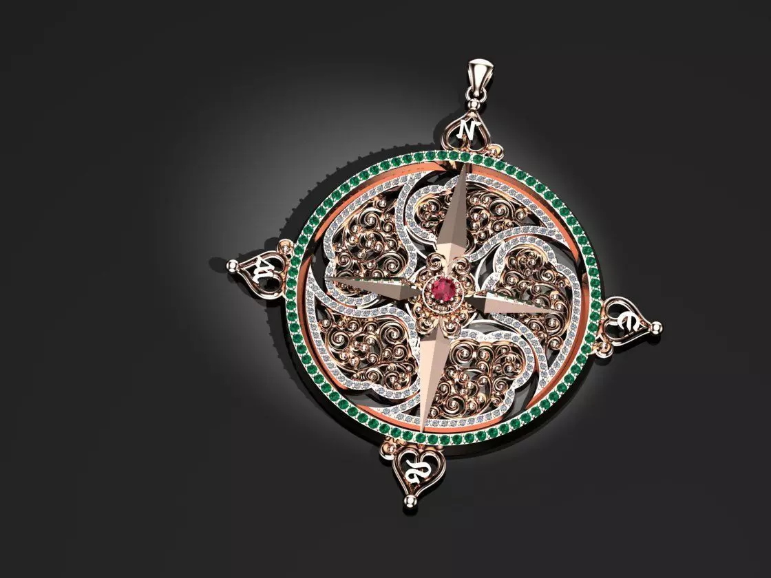 3D Nft Compass pendant 2022 3D print model
