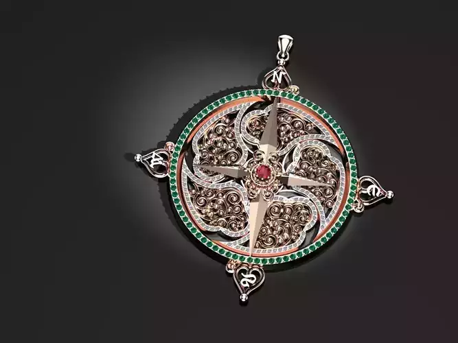3D Nft Compass pendant 2022