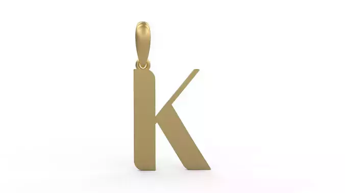 Initial Letters Pendant Autolinker K 3D print model