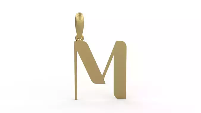 Initial Letters Pendant Autolinker M 3D print model