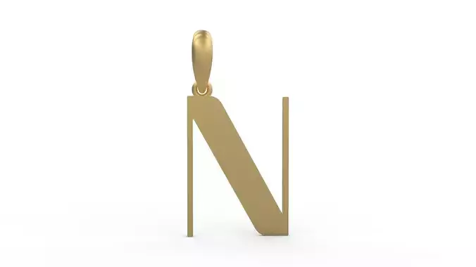 Initial Letters Pendant Autolinker N 3D print model