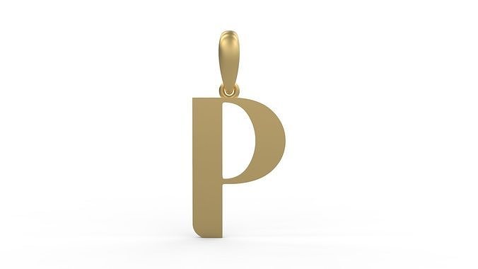 Initial Letters Pendant Autolinker P 3D print model