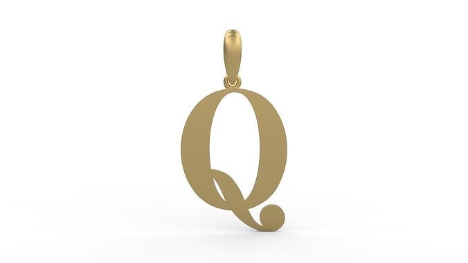 Initial Letters Pendant Autolinker Q 3D print model