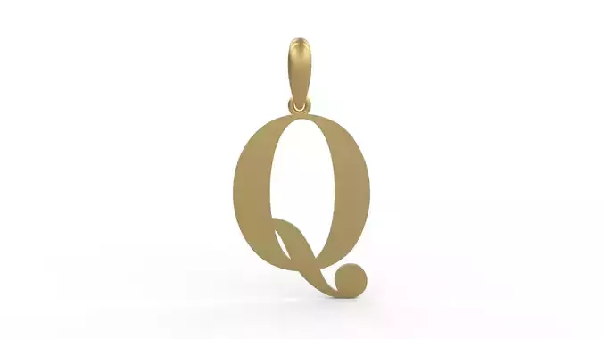 Initial Letters Pendant Autolinker Q 3D print model