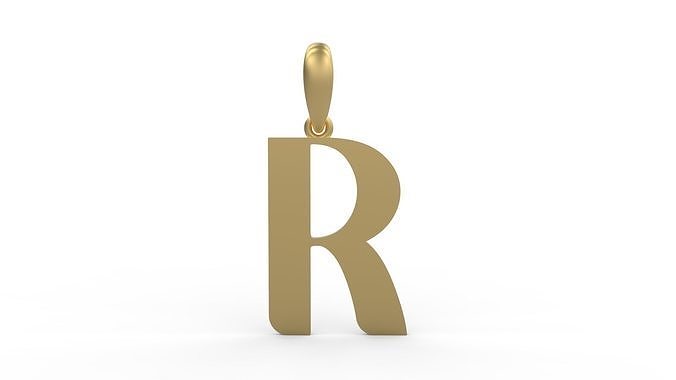 Initial Letters Pendant Autolinker R 3D print model