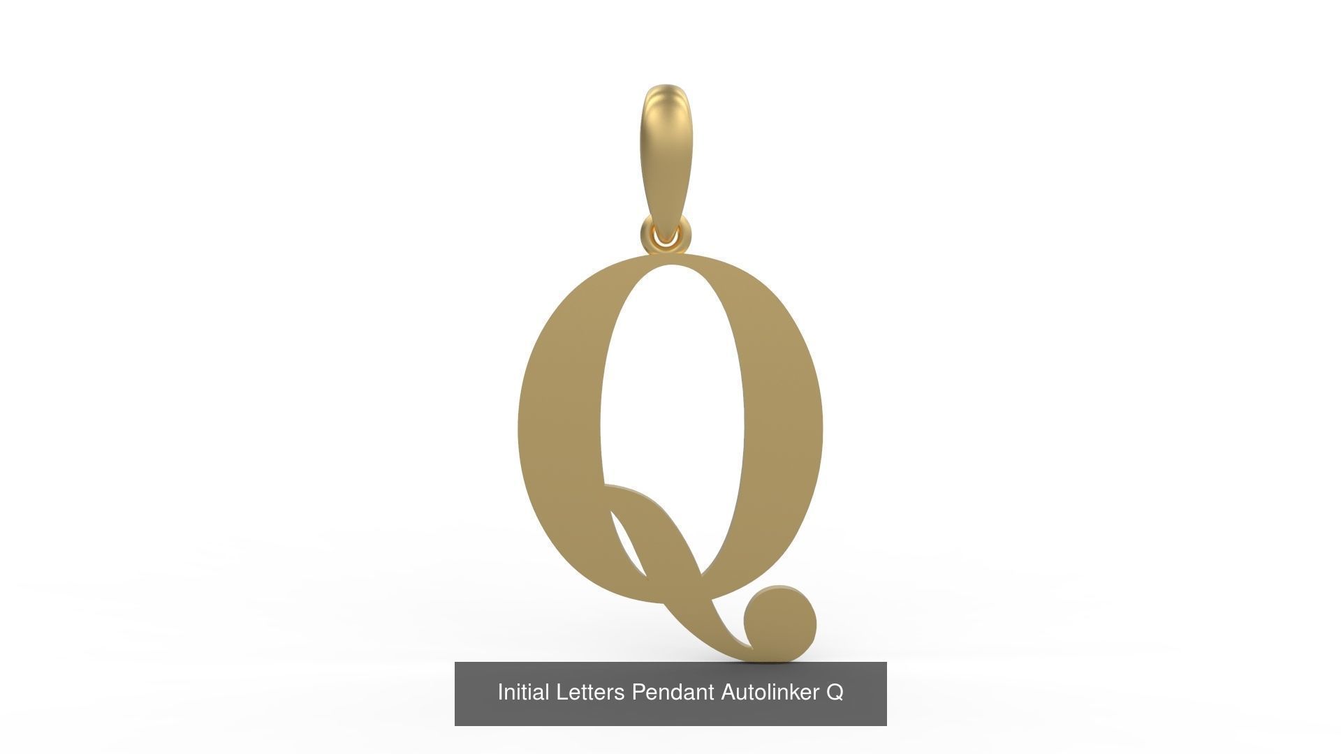 Initial Letters Pendant Alphabets Autolinker 3D Model Collection_19