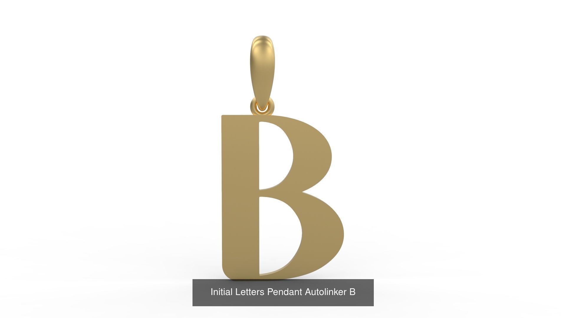 Initial Letters Pendant Alphabets Autolinker 3D Model Collection_4