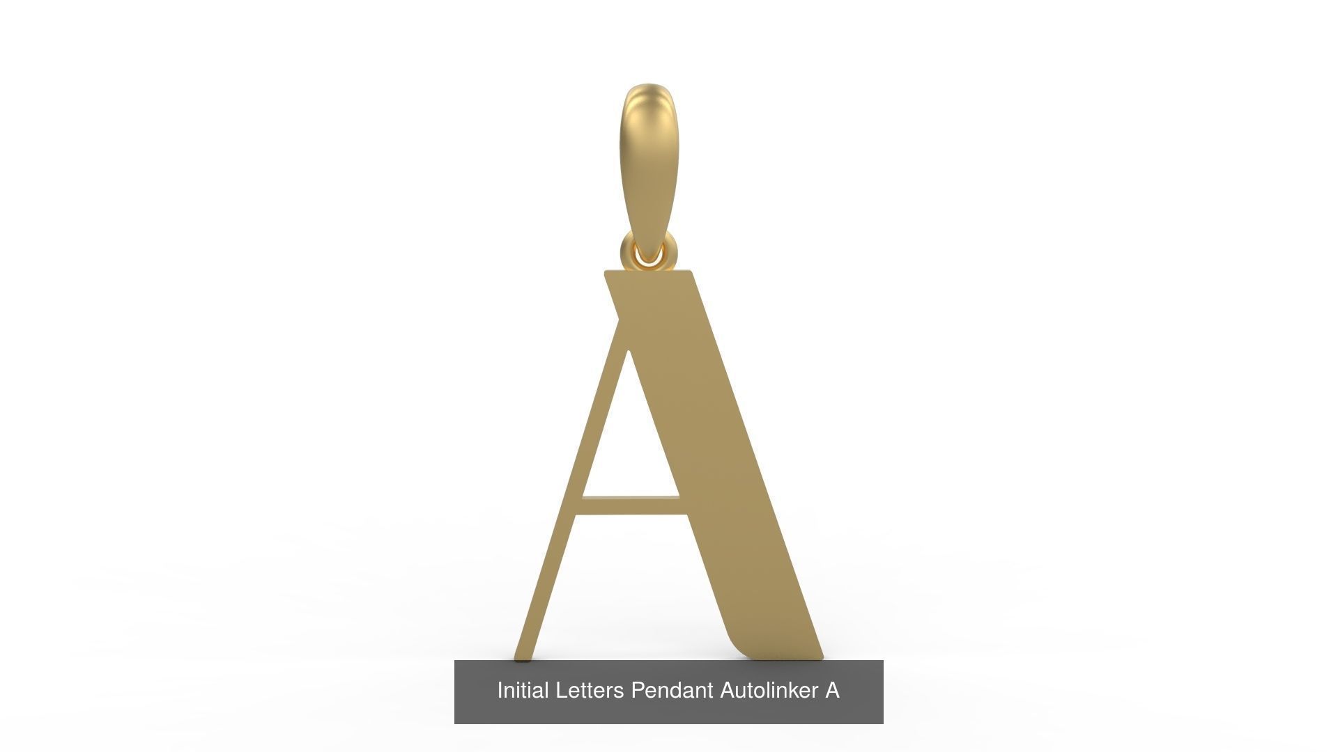 Initial Letters Pendant Alphabets Autolinker 3D Model Collection_3
