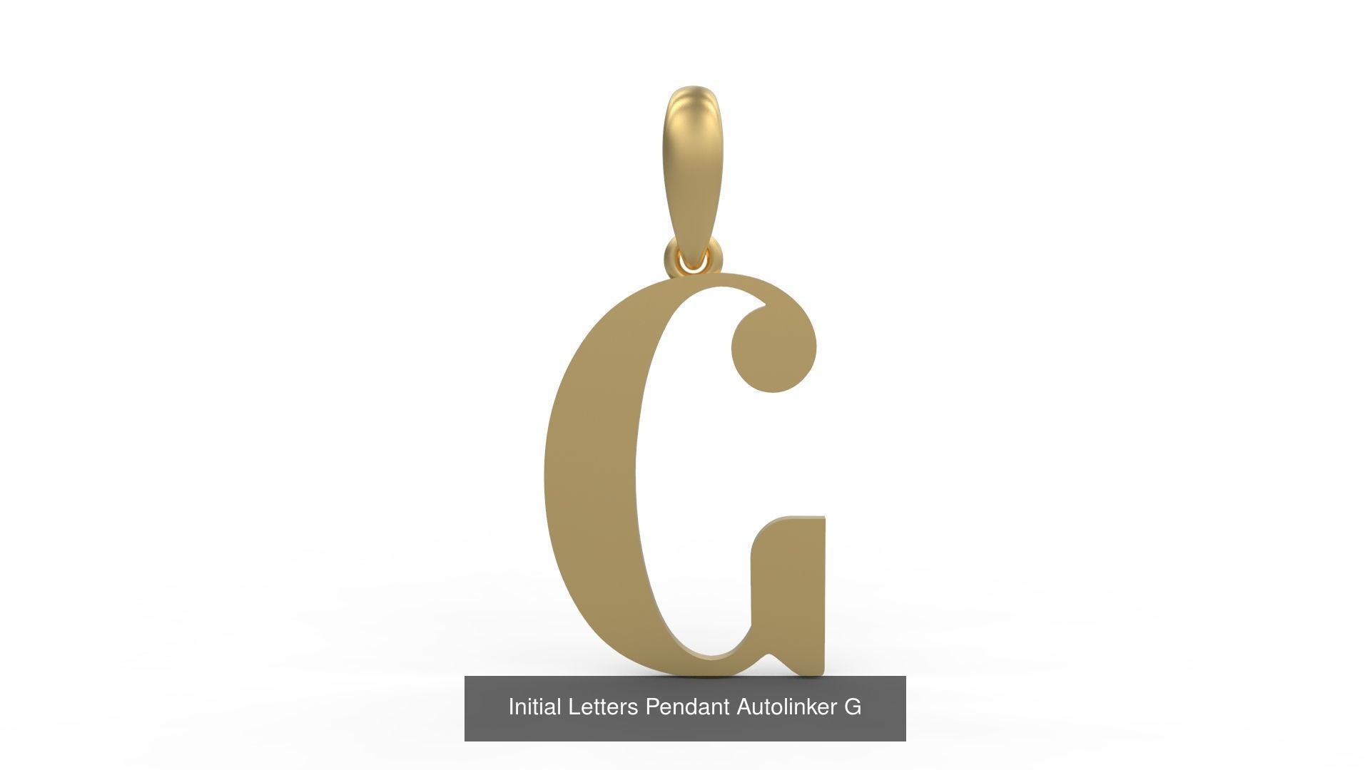 Initial Letters Pendant Alphabets Autolinker 3D Model Collection_9
