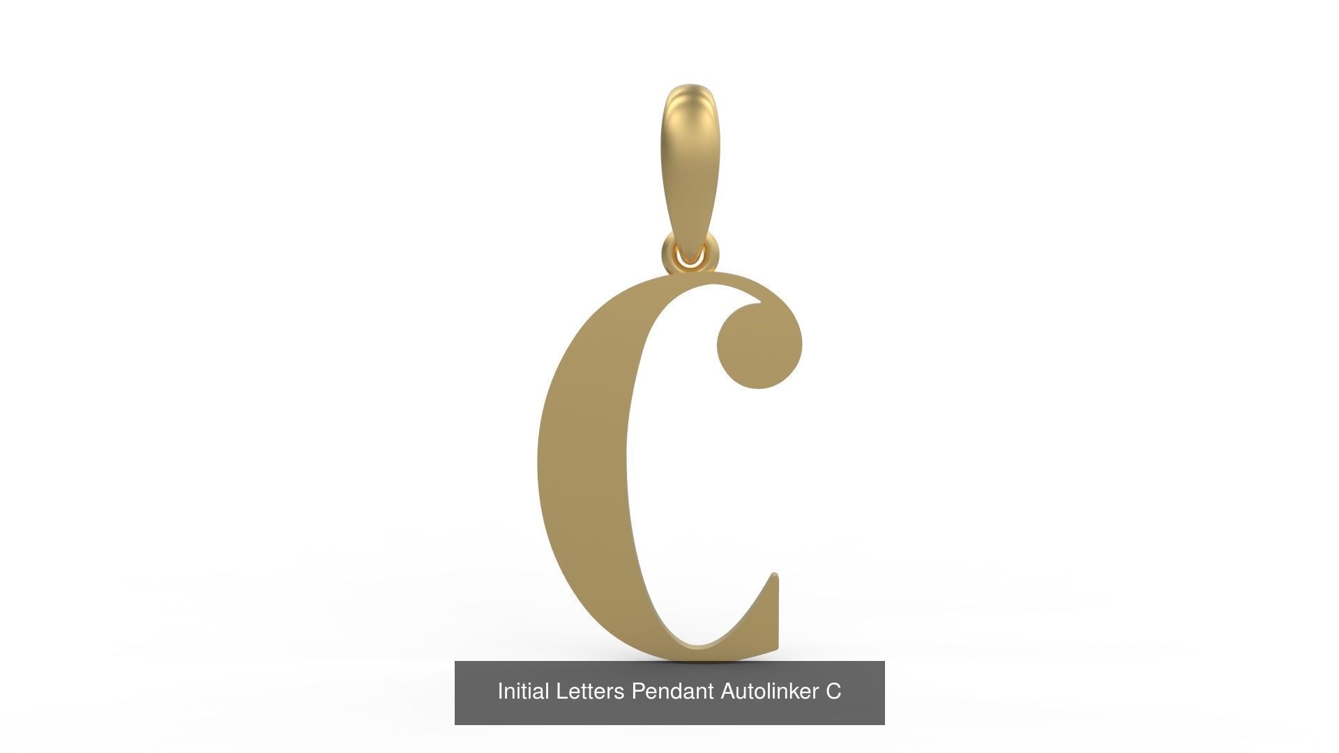 Initial Letters Pendant Alphabets Autolinker 3D Model Collection_5