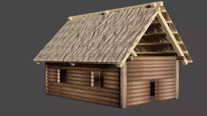 LowPoly Hut Viking