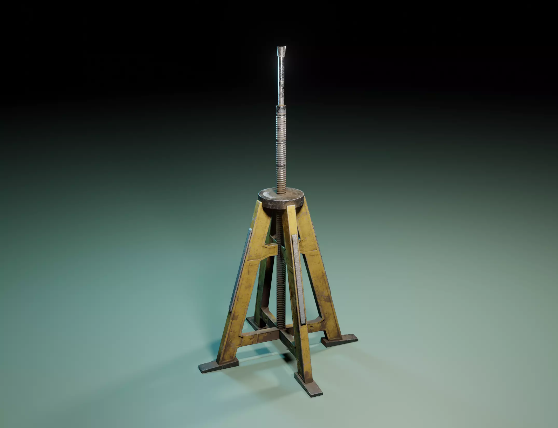 Construction tripod or support structure gameready Low-poly 3D model_0