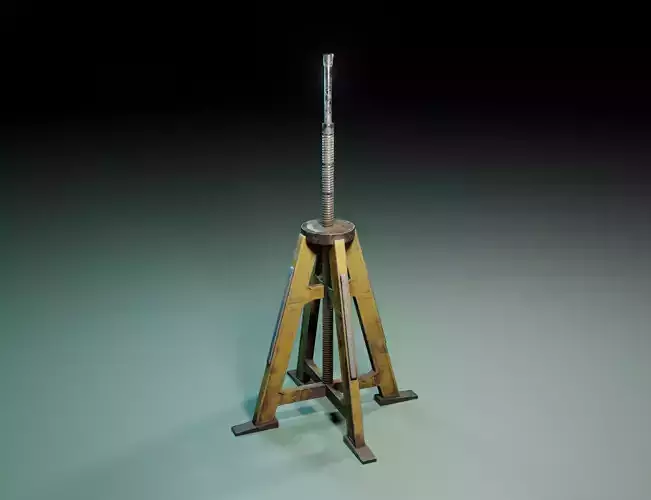 Construction tripod or support structure gameready