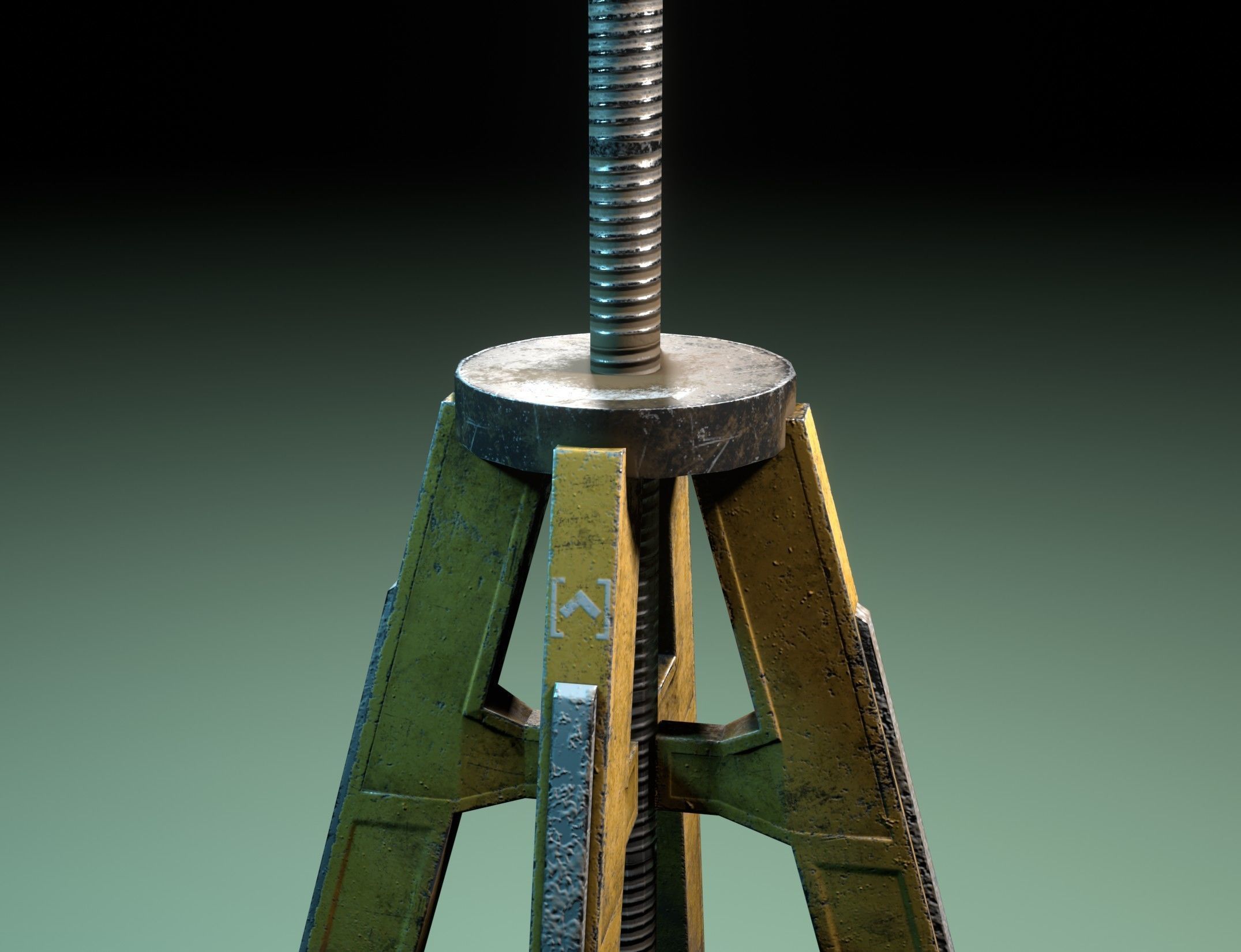 Construction tripod or support structure gameready Low-poly 3D model_2