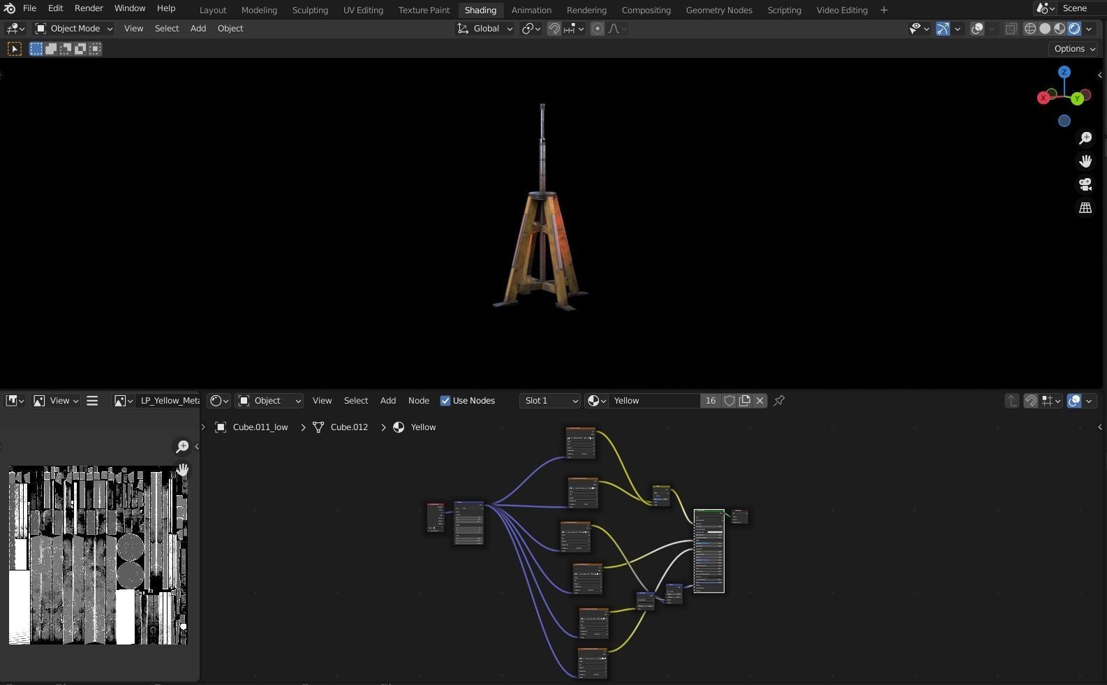 Construction tripod or support structure gameready Low-poly 3D model_4