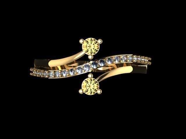 Beautiful Yellow Sapphire Ring Free 3D model_1