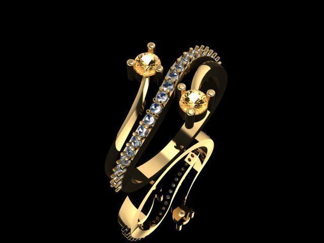 Beautiful Yellow Sapphire Ring Free 3D model_2
