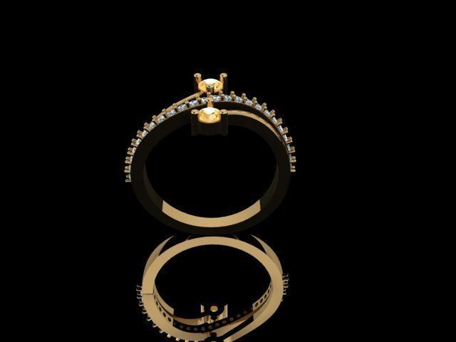 Beautiful Yellow Sapphire Ring Free 3D model_3