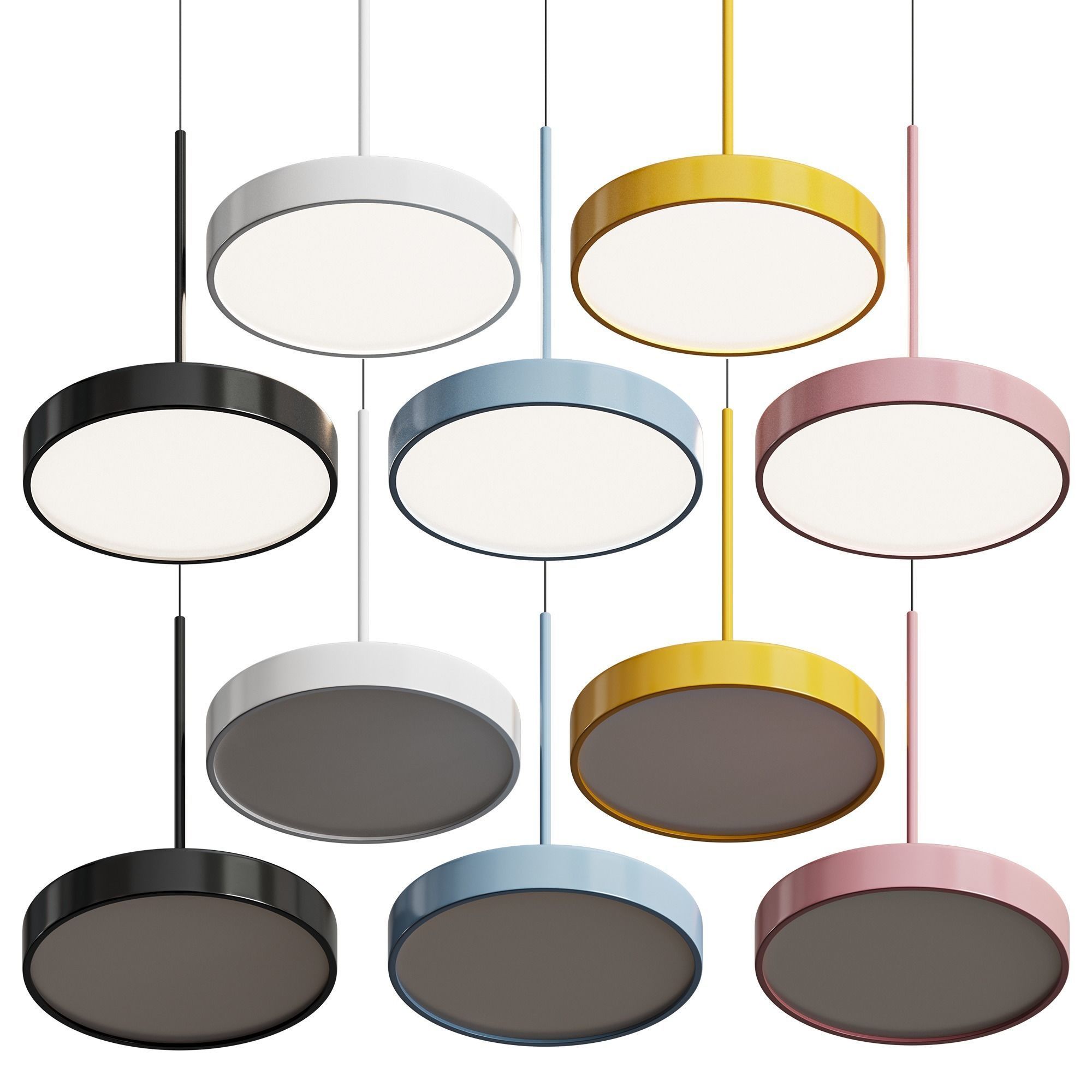 Nordic Macarons Pendant Lamp 3D model_1