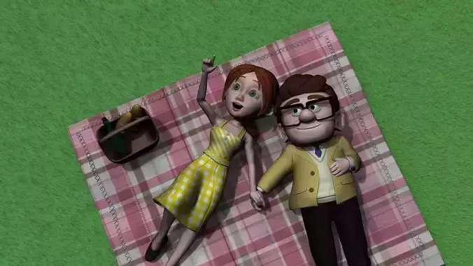 PICNIC CARL AND ELLIE - STL FOR 3D PRINTING 3D print model