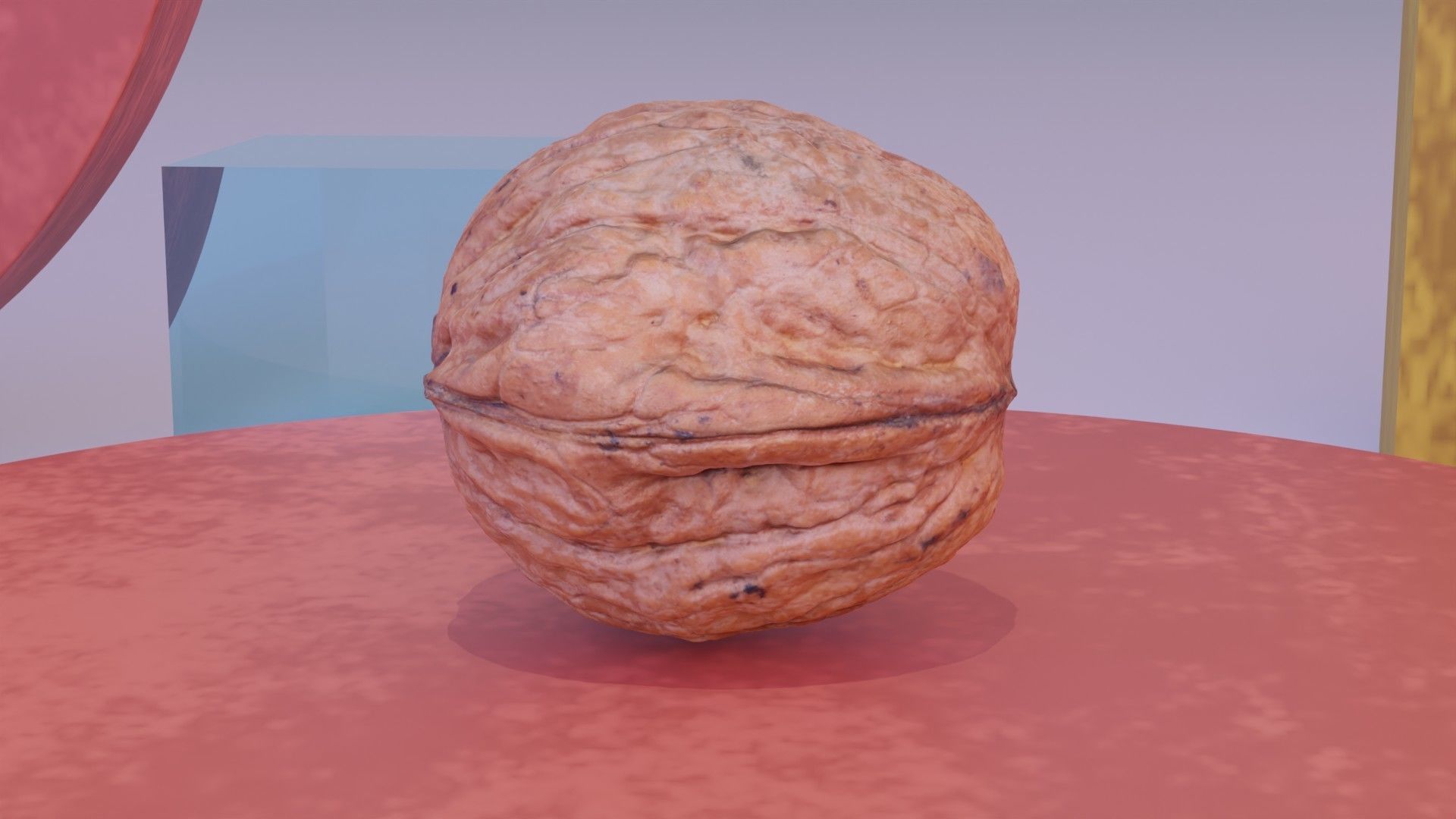 Walnut fruit 06 high-poly 3D model_1