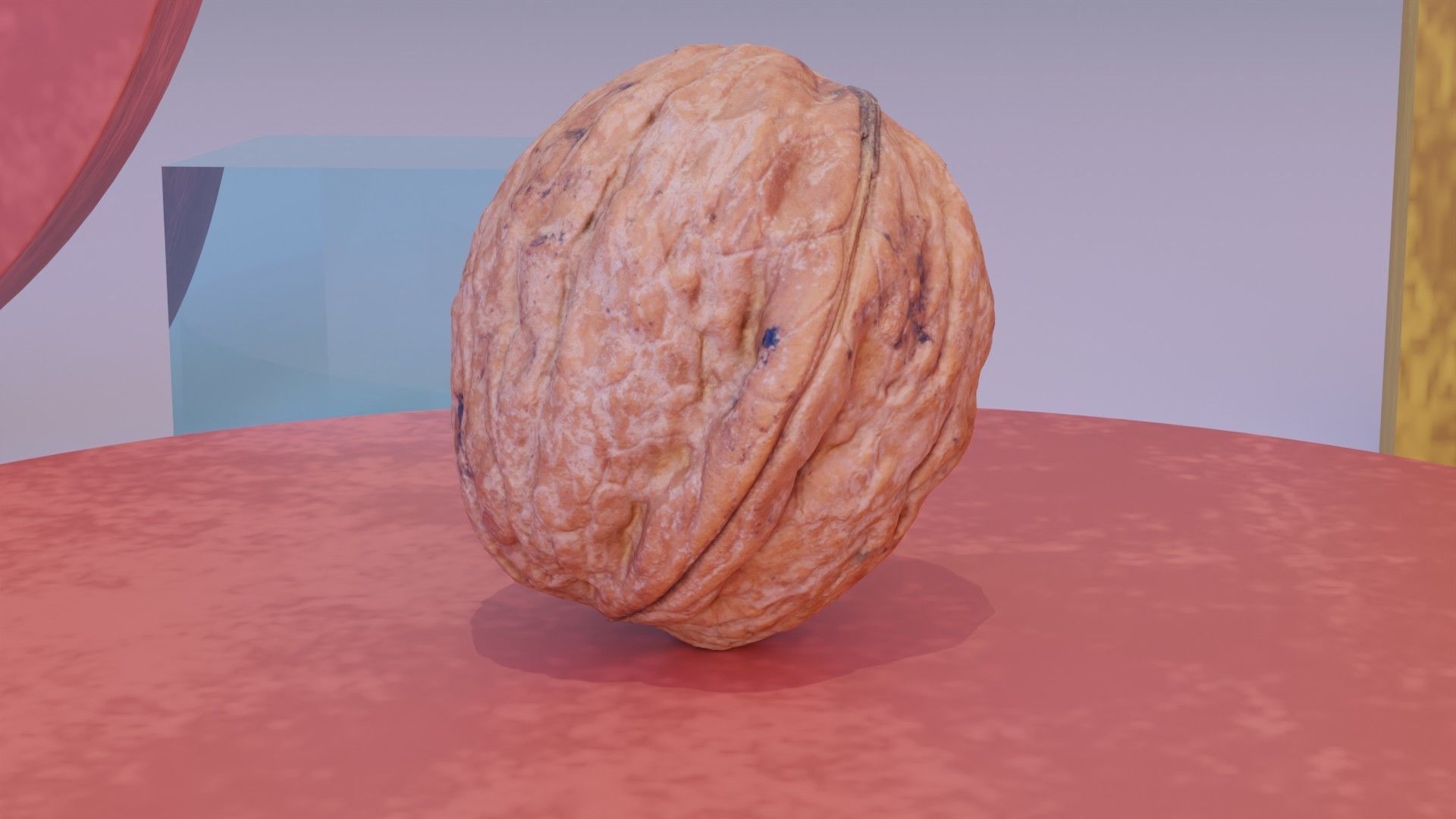 Walnut fruit 06 high-poly 3D model_7