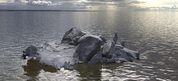 Rough rock formation 3 3D model