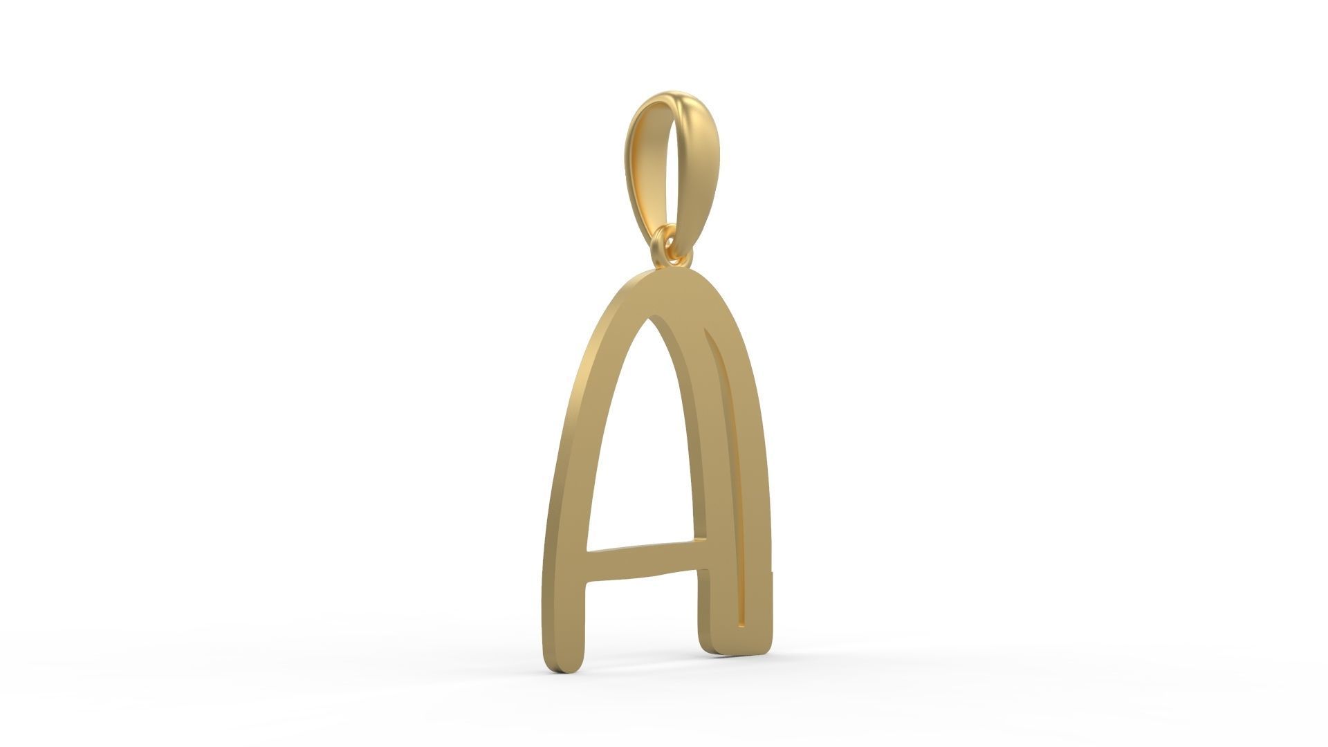 Initial Letters Pendant Baby Monkey A 3D print model_3