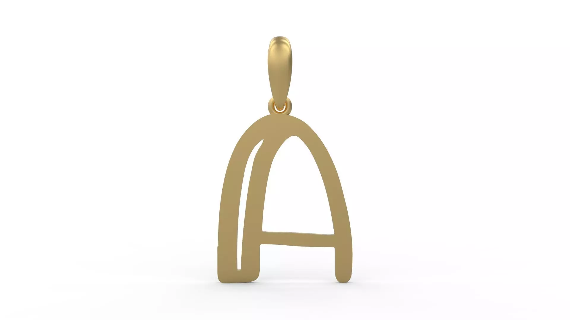 Initial Letters Pendant Baby Monkey A 3D print model_0