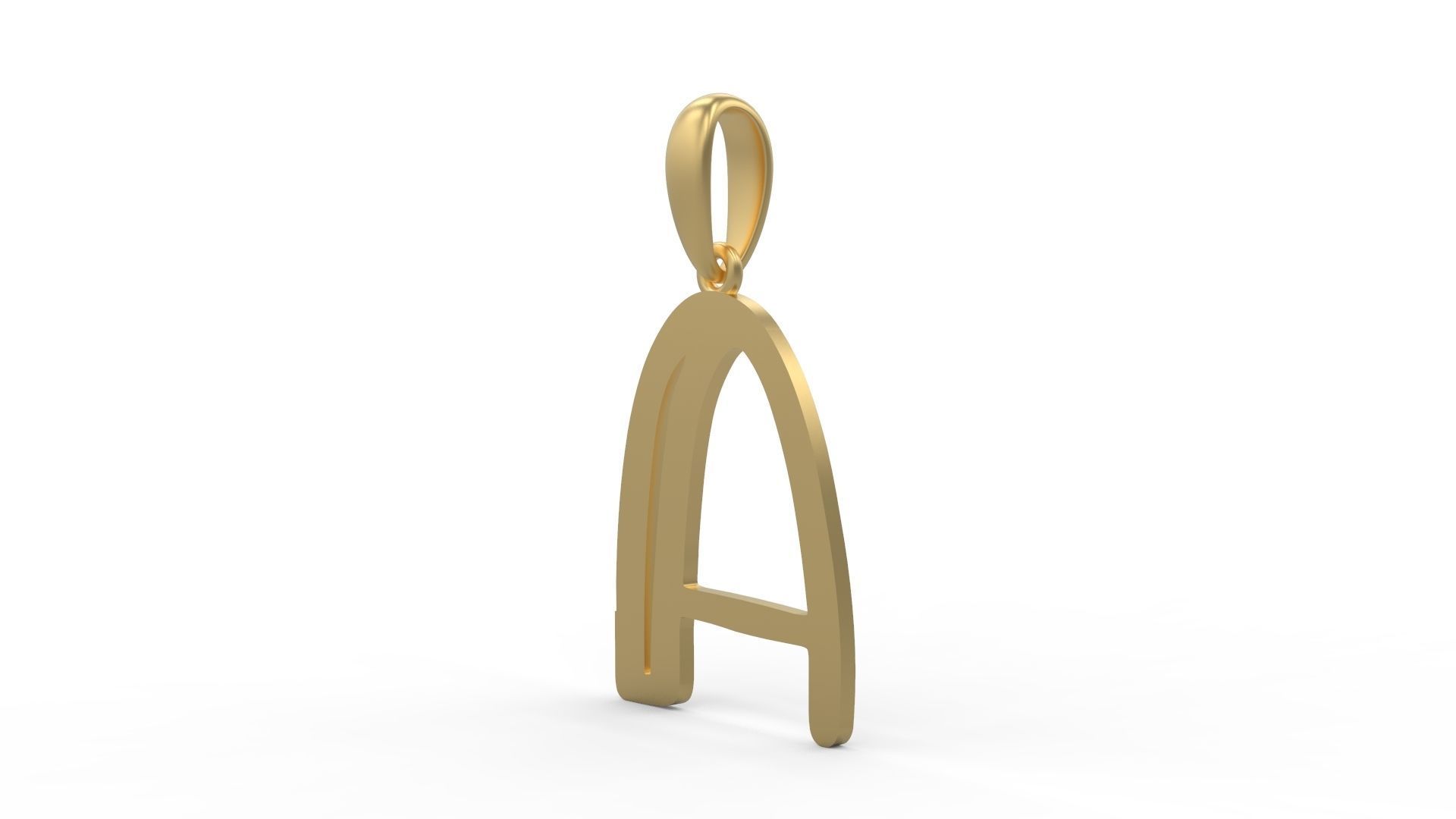 Initial Letters Pendant Baby Monkey A 3D print model_1