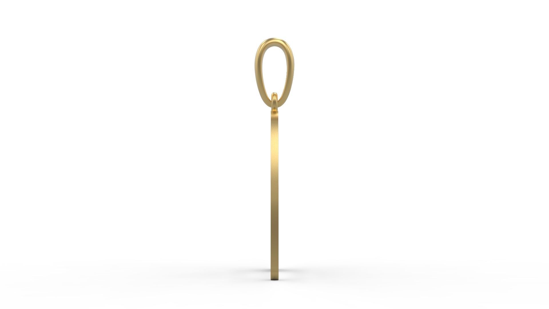 Initial Letters Pendant Baby Monkey A 3D print model_2