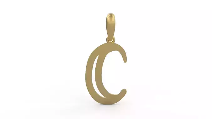 Initial Letters Pendant Baby Monkey C