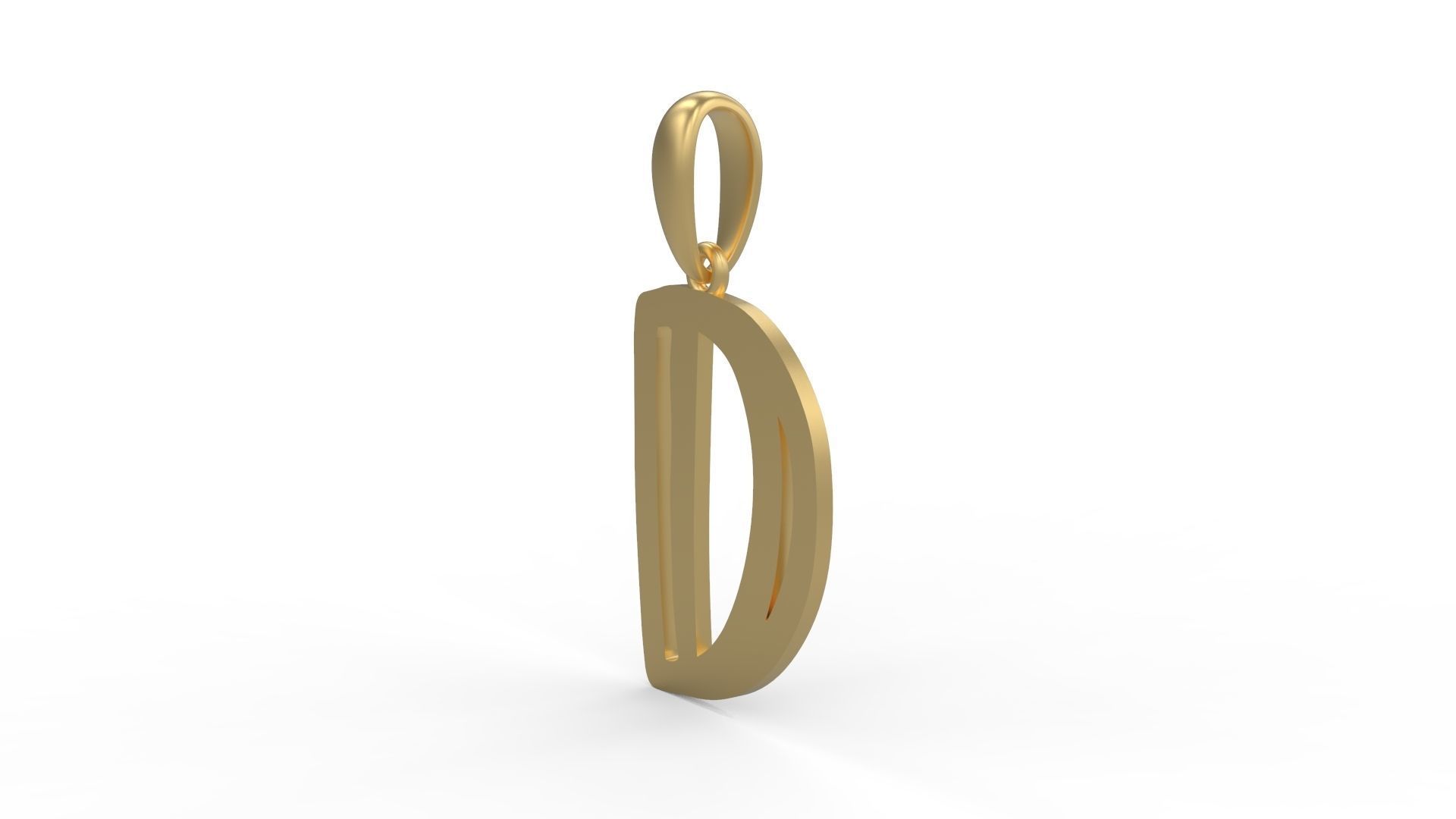 Initial Letters Pendant Baby Monkey D 3D print model_1