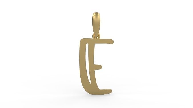 Initial Letters Pendant Baby Monkey E 3D print model