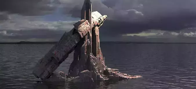 Tatooine Ship in cliffs