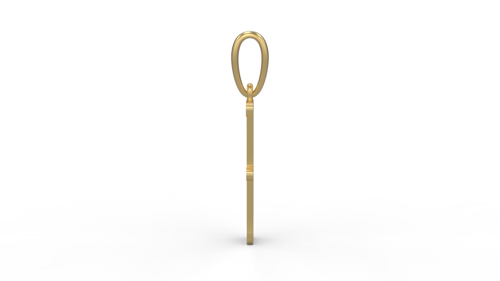 Initial Letters Pendant Baby Monkey F 3D print model_2