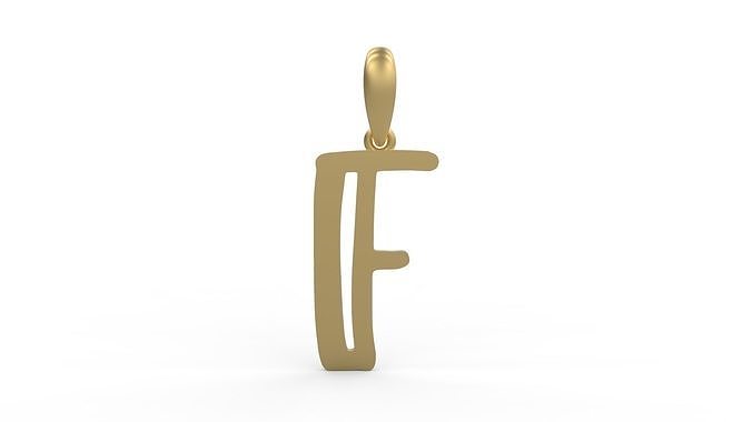Initial Letters Pendant Baby Monkey F 3D print model