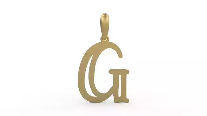 Initial Letters Pendant Baby Monkey G