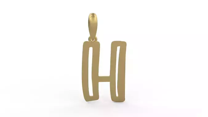 Initial Letters Pendant Baby Monkey H