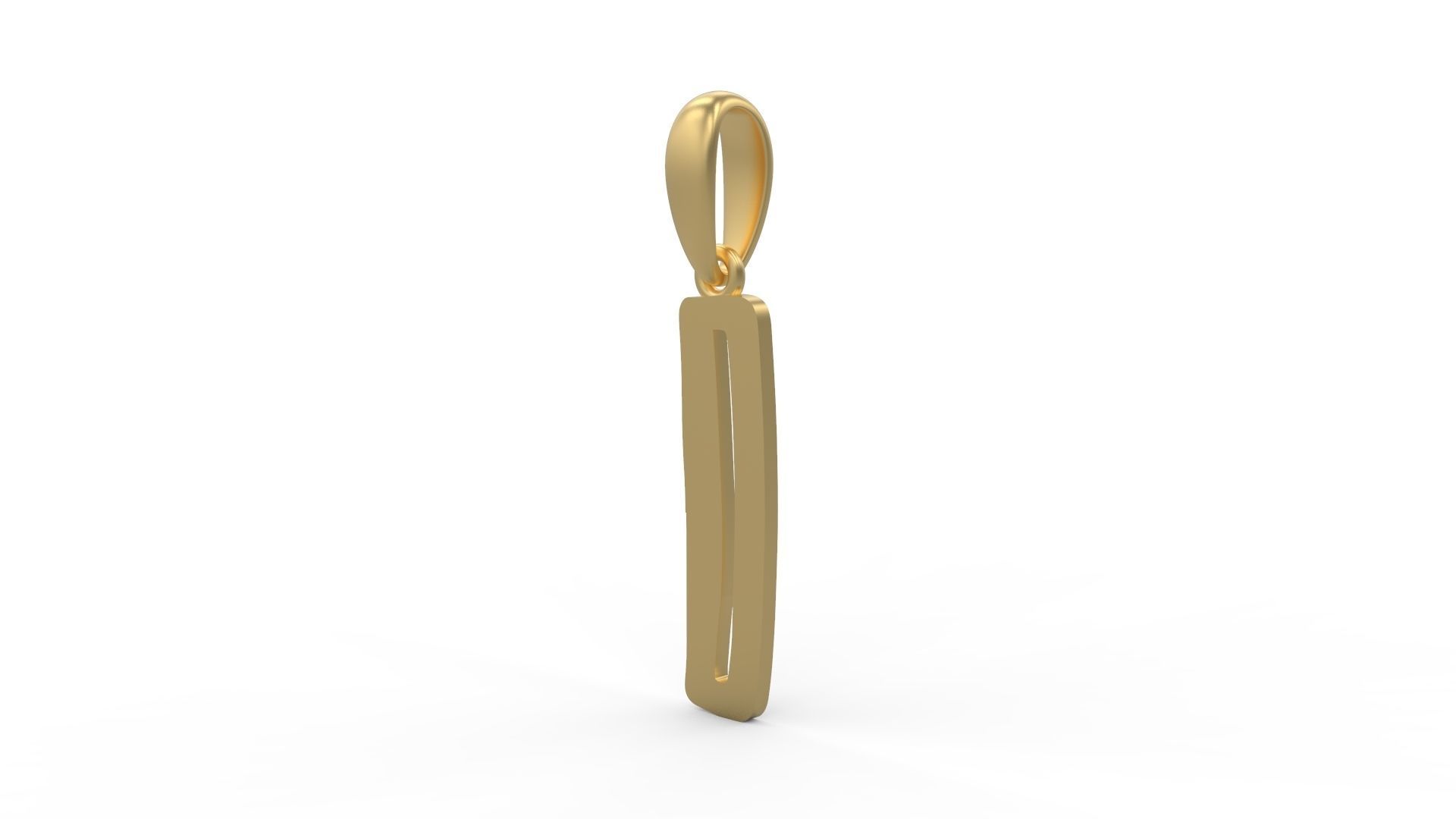 Initial Letters Pendant Baby Monkey I 3D print model_1