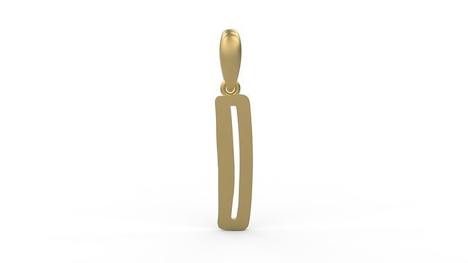 Initial Letters Pendant Baby Monkey I 3D print model