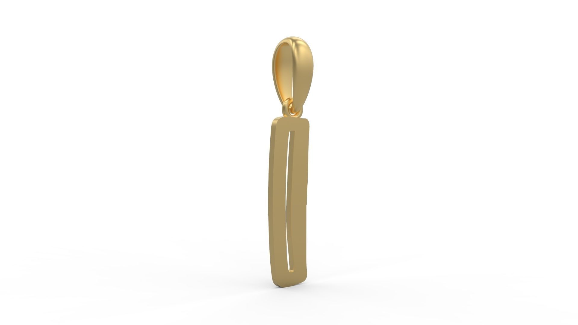 Initial Letters Pendant Baby Monkey I 3D print model_3