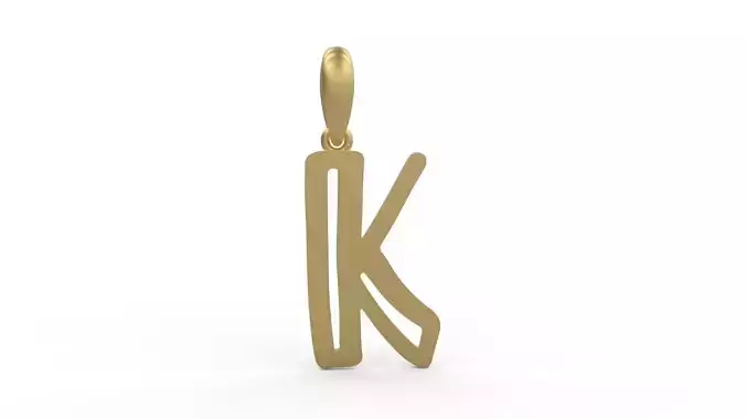 Initial Letters Pendant Baby Monkey K