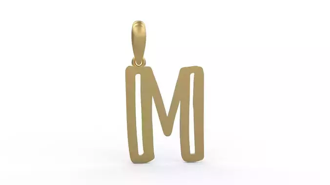 Initial Letters Pendant Baby Monkey M