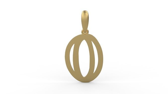 Initial Letters Pendant Baby Monkey O 3D print model