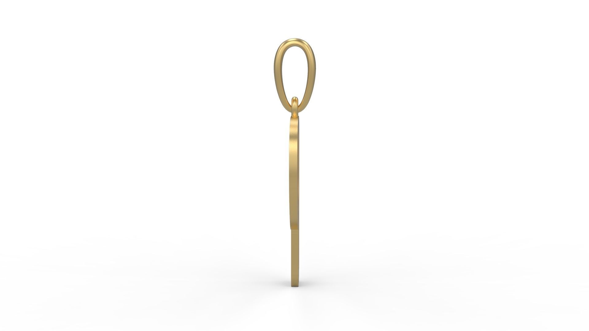 Initial Letters Pendant Baby Monkey P 3D print model_2