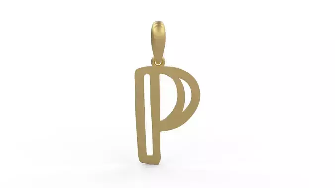 Initial Letters Pendant Baby Monkey P