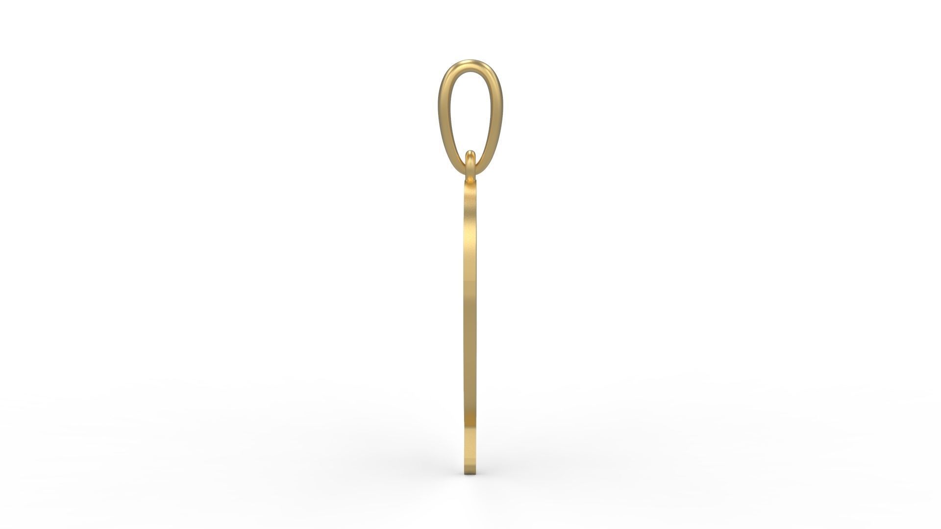 Initial Letters Pendant Baby Monkey Q 3D print model_2