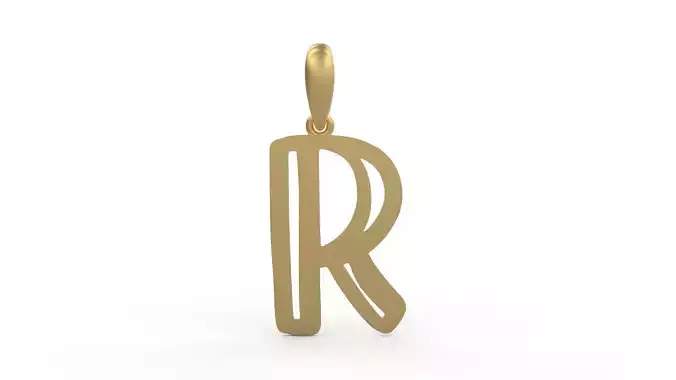 Initial Letters Pendant Baby Monkey R
