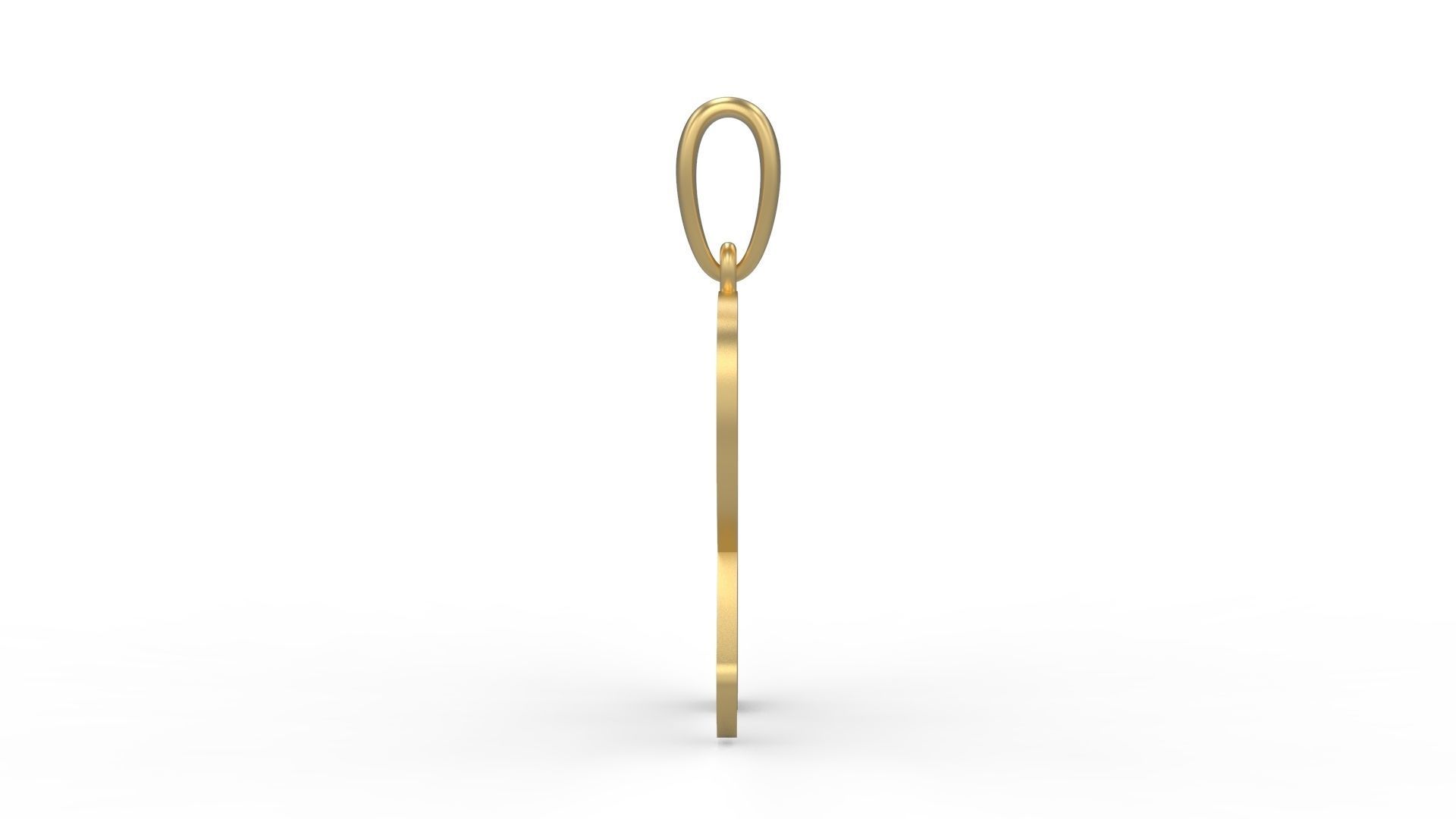 Initial Letters Pendant Baby Monkey R 3D print model_2